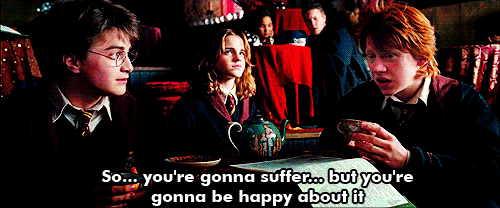 Harry Potter suffer but happy.gif
